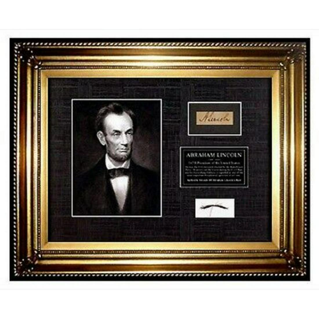 USA President ABRAHAM LINCOLN HAIR lock Signed COA (1 of 2)