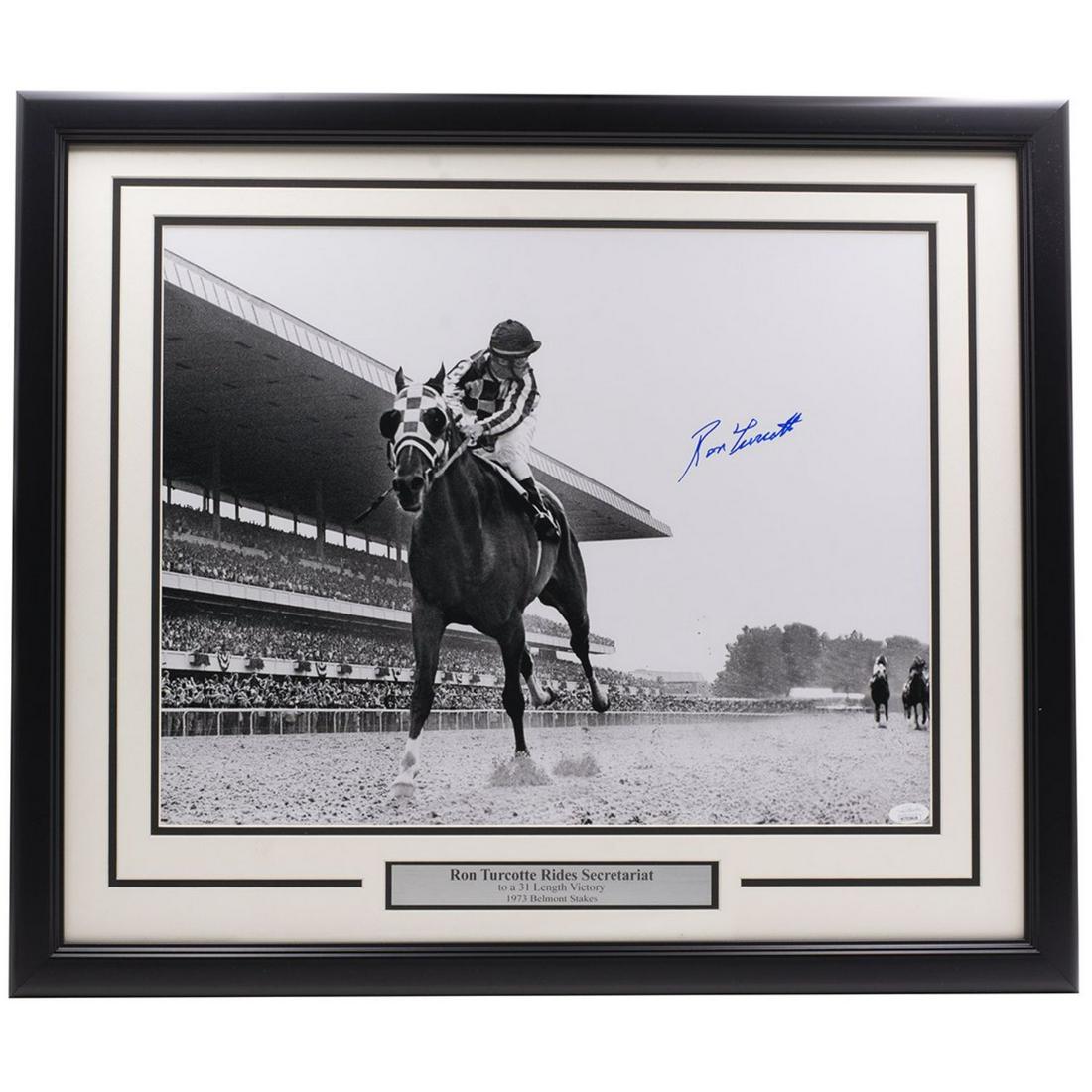 Ron Turcotte Signed Framed 16x20 Secretariat Photo JSA (1 of 1)