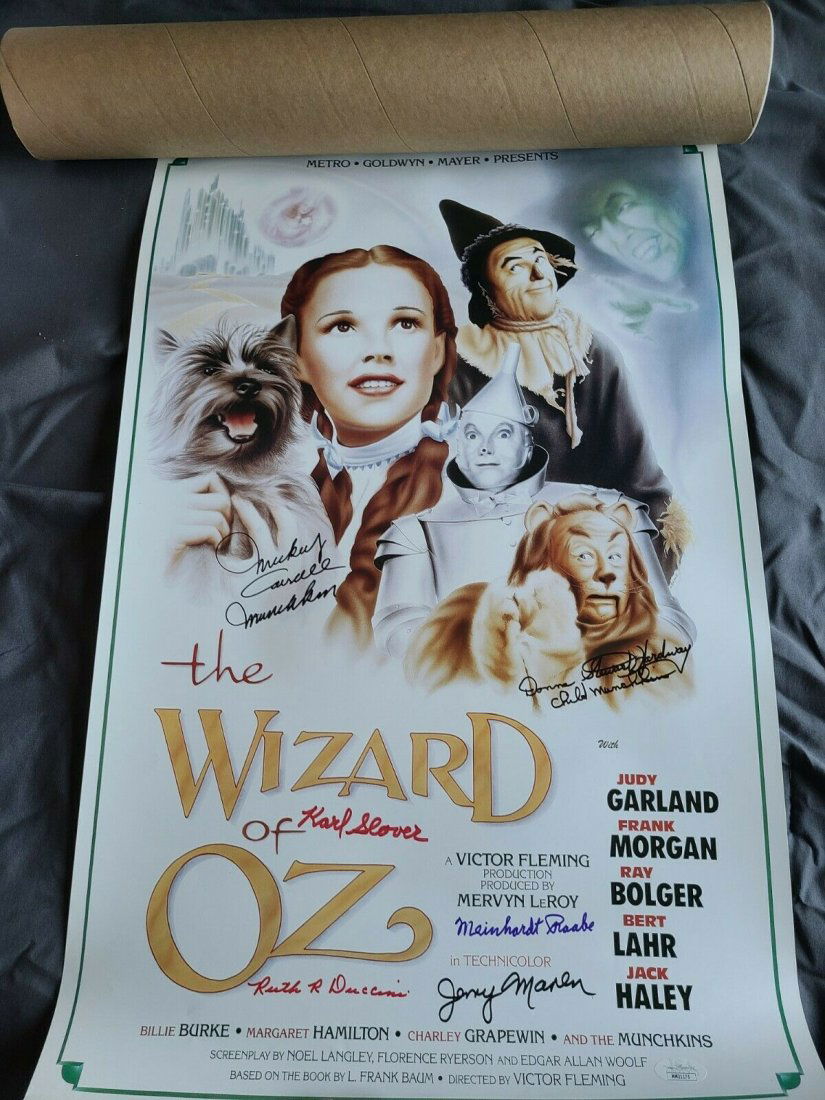 "The Wizard of Oz" | 16x24 Poster | Signed by 6 Cast (1 of 1)