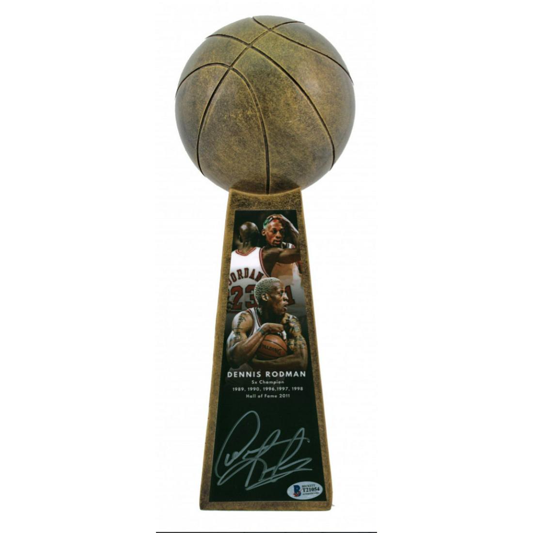 Dennis Rodman Signed Basketball Championship GOLD (1 of 1)
