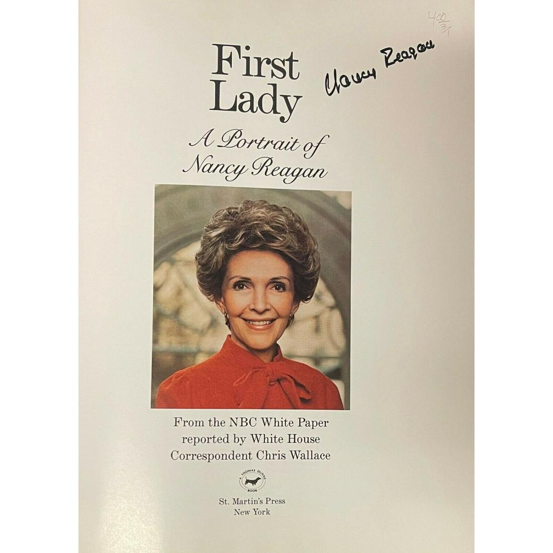 Nancy Reagan signed 1986 First Lady A Portrait of (1 of 1)