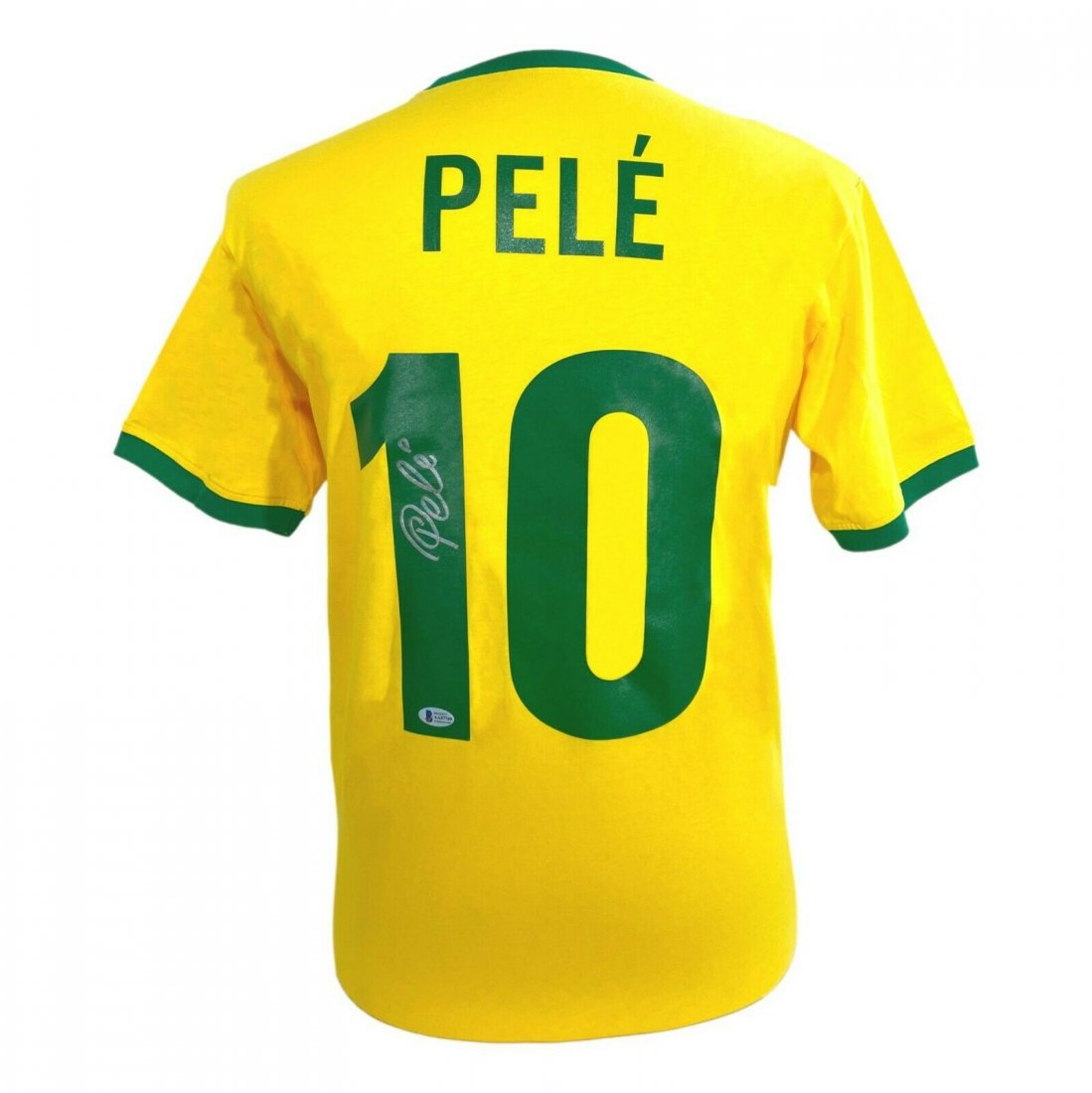 Pele Hand Signed Brazil Jersy BAS COA (1 of 1)