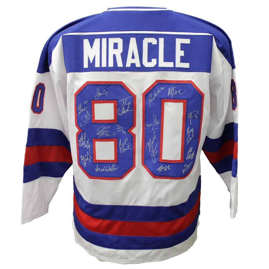1980 Team SIGNED USA Hockey "Miracle on Ice" Jersey (1 of 1)