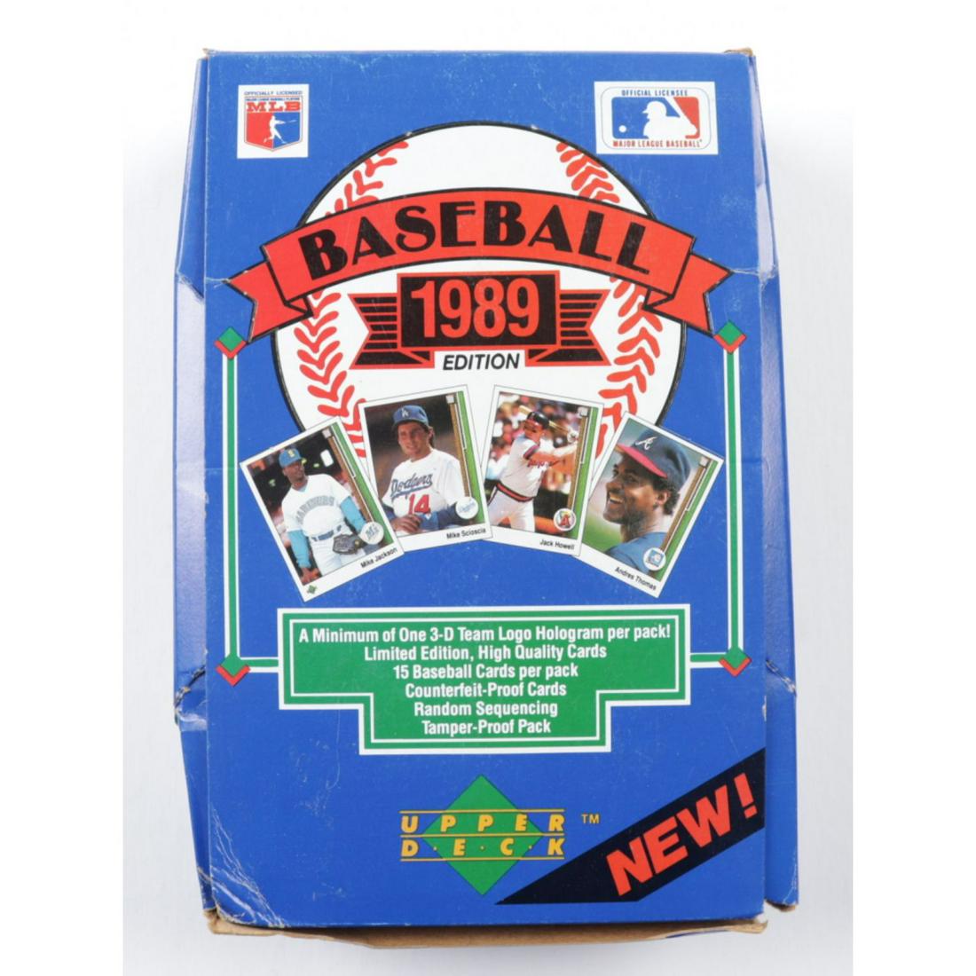 1989 Upper Deck Baseball Low Series Box of (36) Packs (1 of 2)