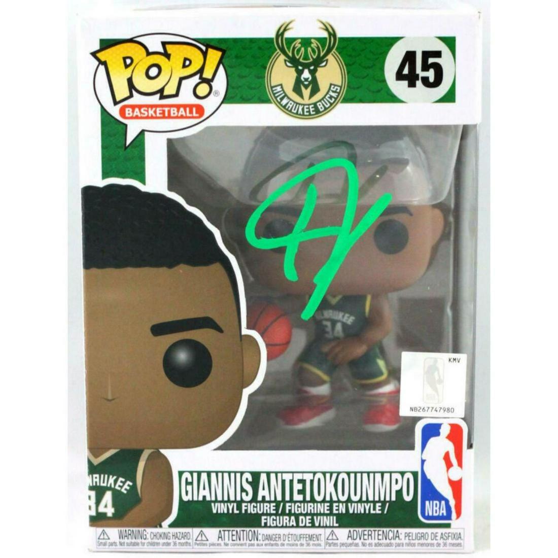 Giannis Antetokounmpo Signed Milwaukee Bucks Funko Pop (1 of 2)