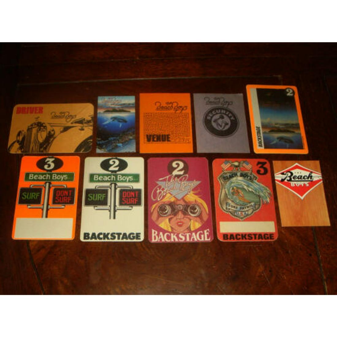 LOT OF 10 BEACH BOYS CONCERT MEMORABILIA - BACKSTAGE (1 of 1)