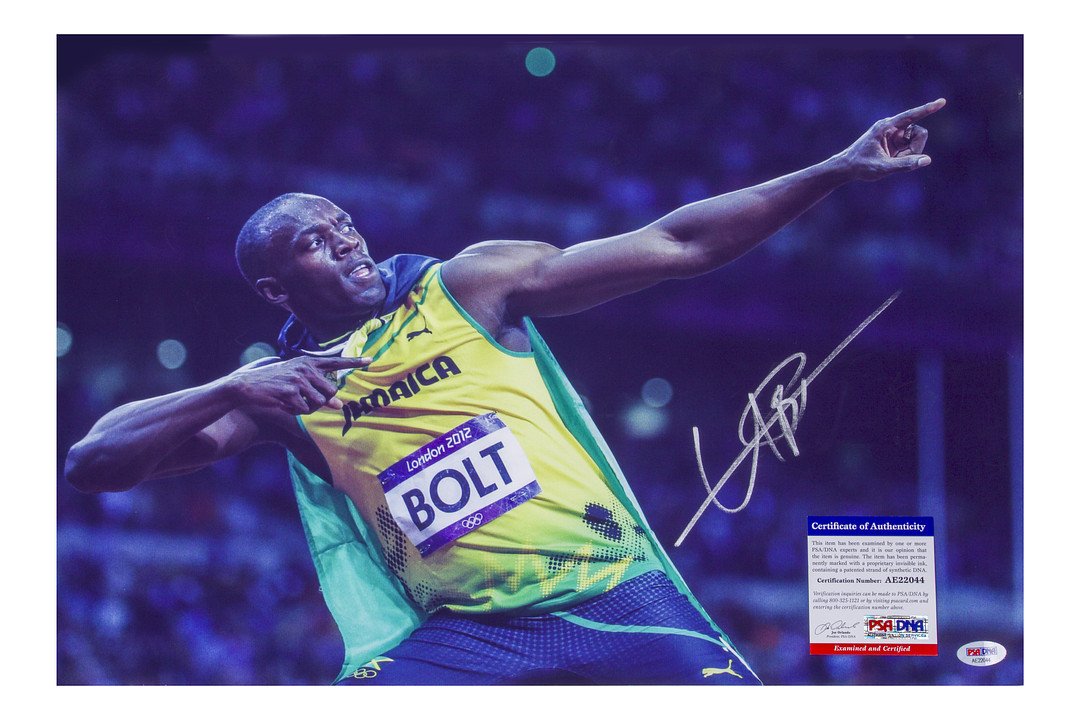 Usain Bolt Signed 11 x 14 Poster PSA/DNA Authentic (1 of 1)