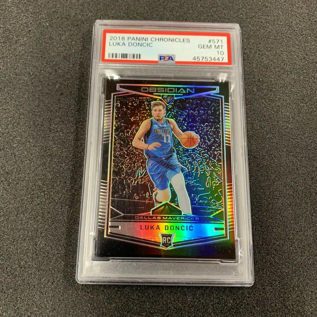 LUKA DONCIC 2018 Panini Chronicles Obsidian 571 RC (1 of 1)