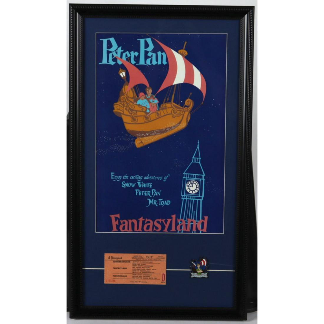 Disneyland's "Peter Pan" 15x26 Print Display with (1 of 1)