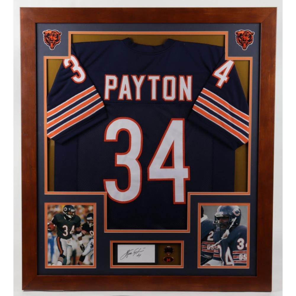 Walter Payton Signed 33.5x37.5 Custom Framed Cut (1 of 1)