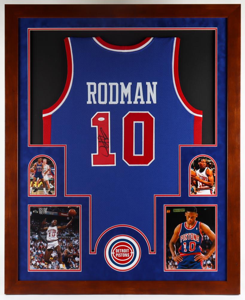 Dennis Rodman Signed 35x43 Custom Framed Jersey Display (1 of 1)