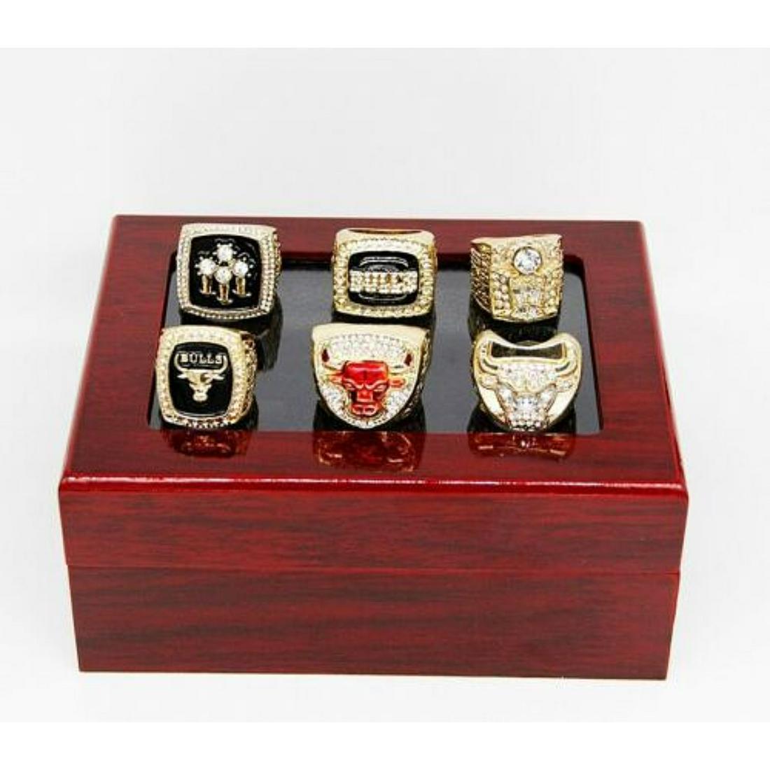 6pcs/set Chicago Bulls Championship Rings Size 11 In: FIX ME