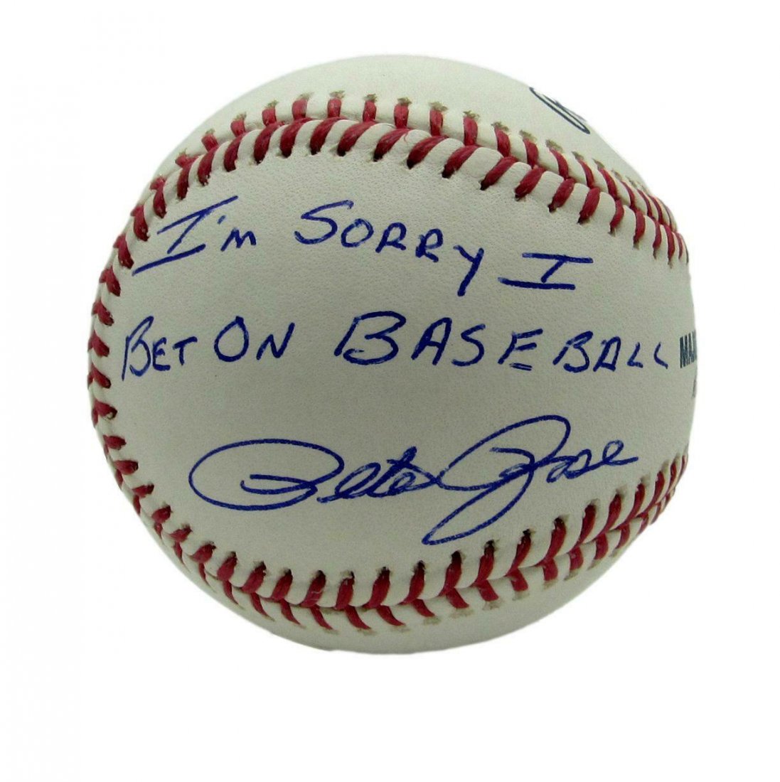 Pete Rose Signed OML Baseball Inscribed "I'm Sorry I (1 of 1)
