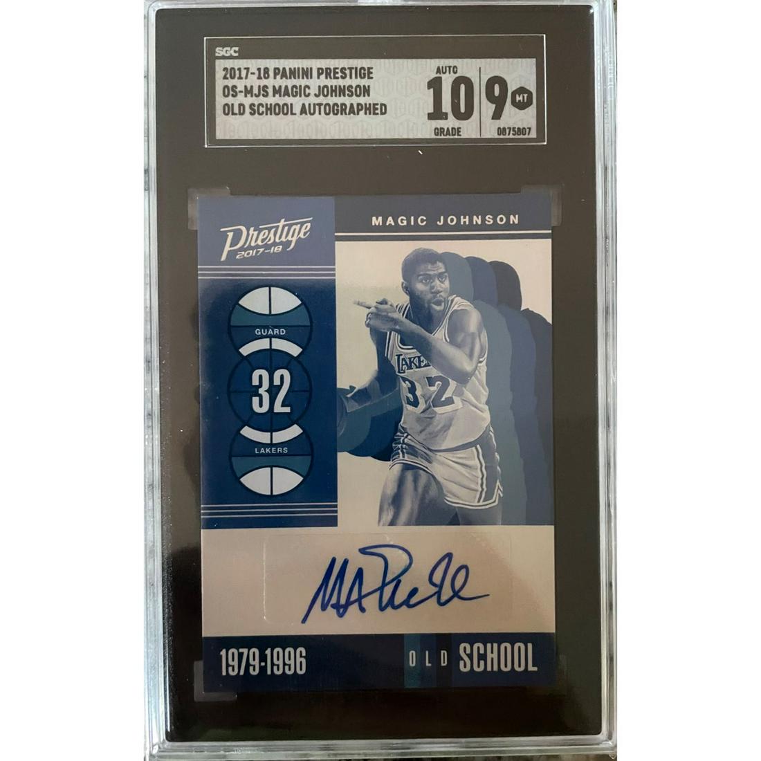 2017 Panini Prestige AUTO Magic Johnson SGC 9/10 (1 of 2)