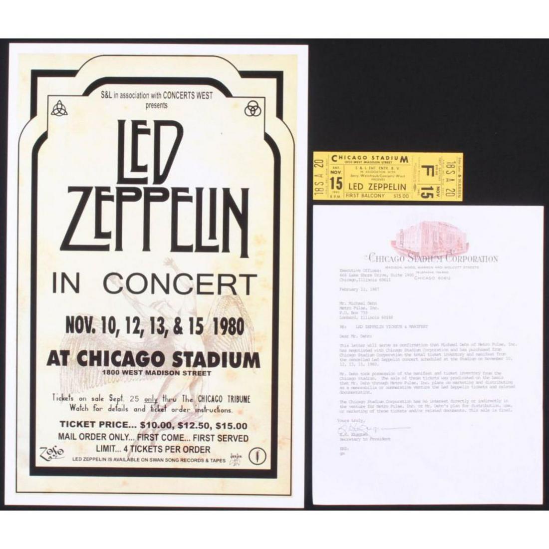 Lot of (2) Led Zeppelin Concert Items With (1) 11x17 (1 of 1)