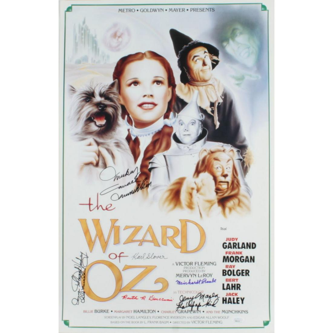 "The Wizard of Oz" 15.5x24 Movie Poster Signed by (6) (1 of 1)