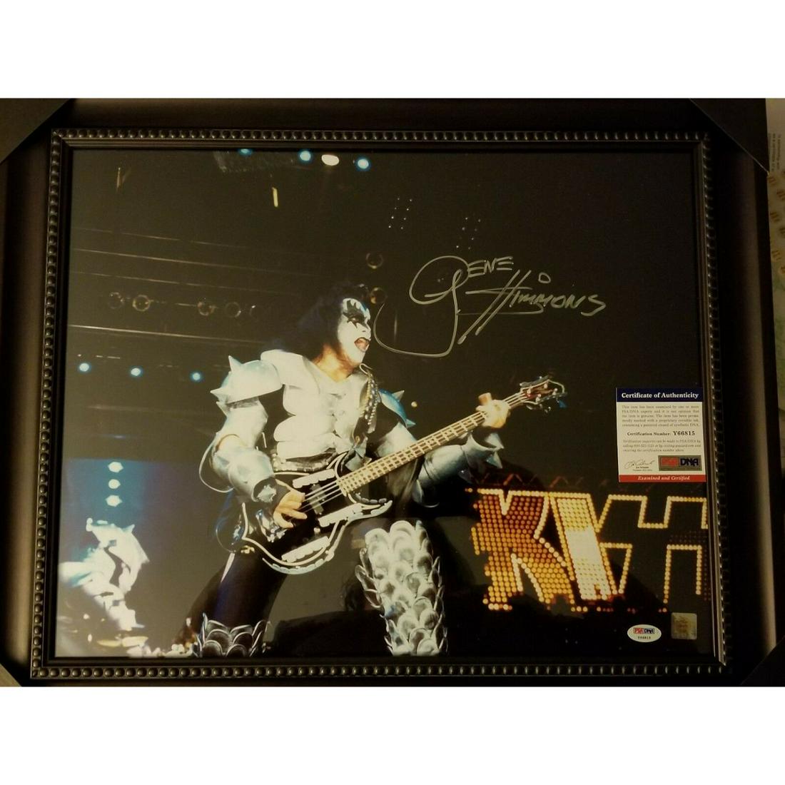 Gene Simmons Signed KISS 16x20 Custom Framed Photo (1 of 1)