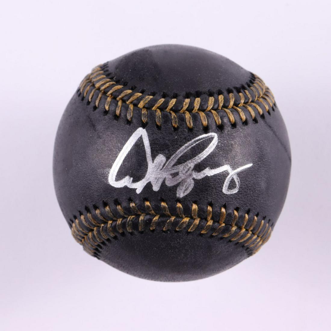 Alex Rodriguez Signed OML Black Leather Baseball (1 of 2)