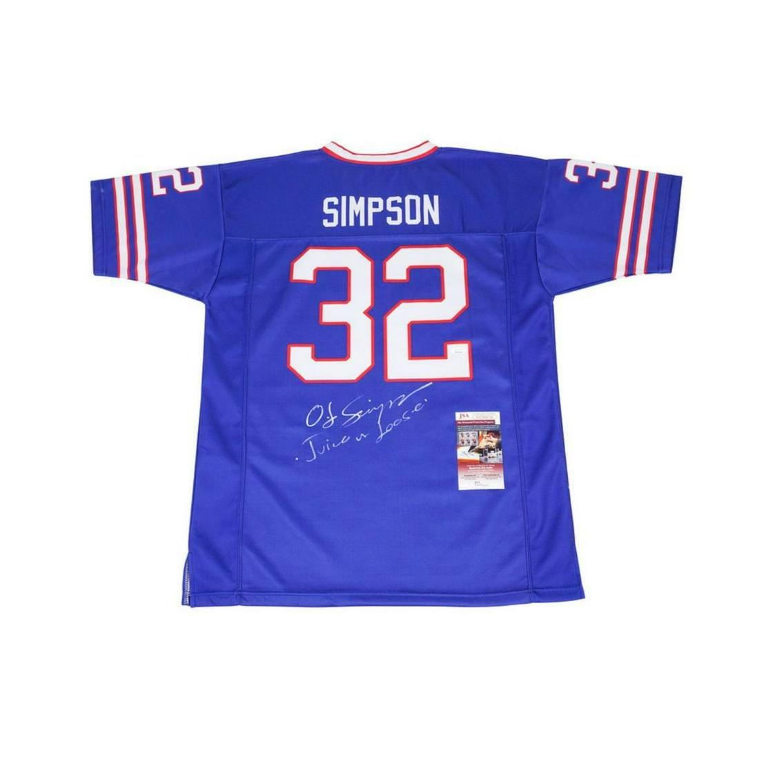 OJ Simpson Blue "Juice is Loose" Inscribed Bills jersey (1 of 1)