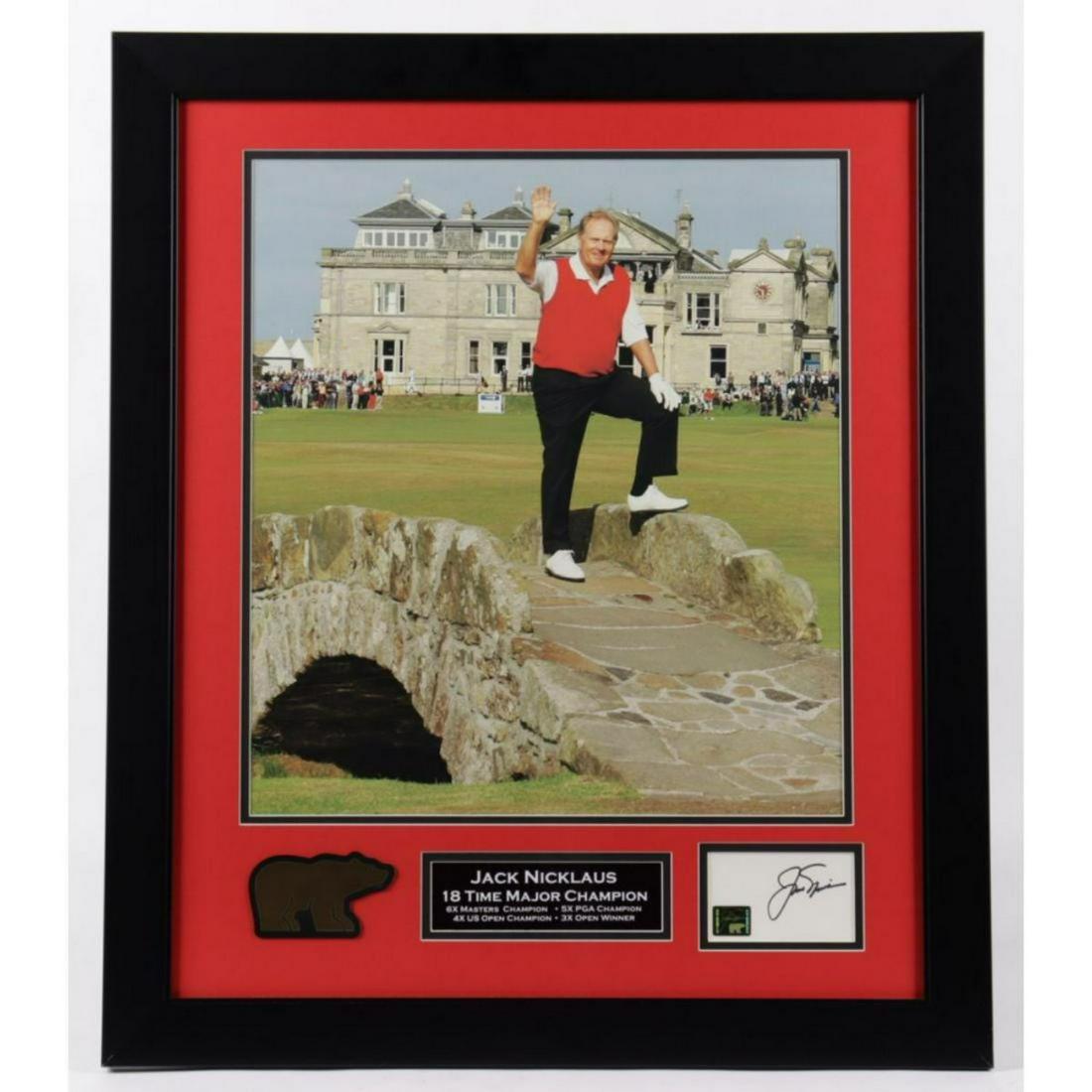 Jack Nicklaus Signed 23x27 Custom Framed Index Card (1 of 2)