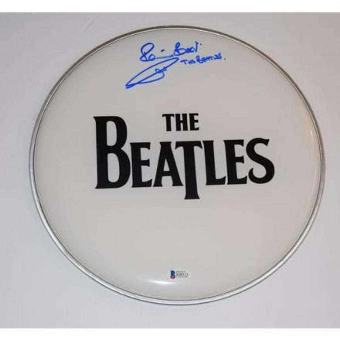 PETE BEST SIGNED DRUMHEAD THE BEATLES BECKETT BAS COA (1 of 1)
