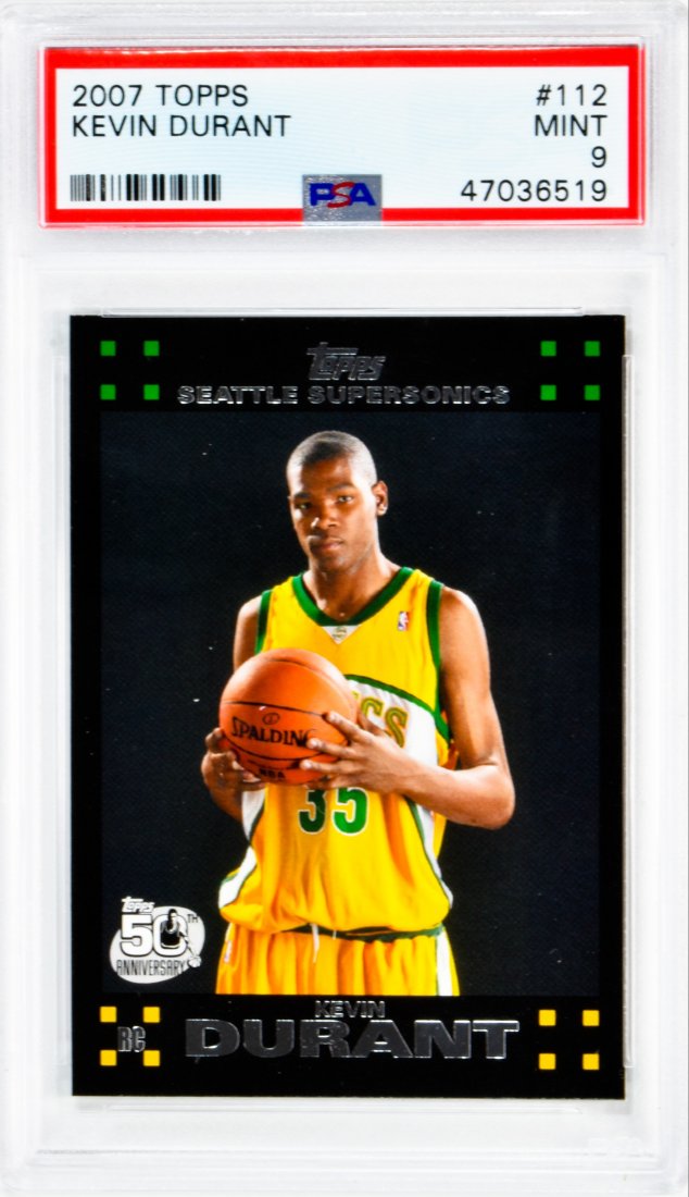 2007 Topps Kevin Durant Rookie Card Black Border PSA 9 (1 of 2)