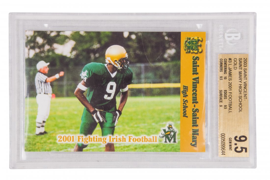 2003 LEBRON JAMES Football Rookie Card HS RARE BGS 9.5 (1 of 1)