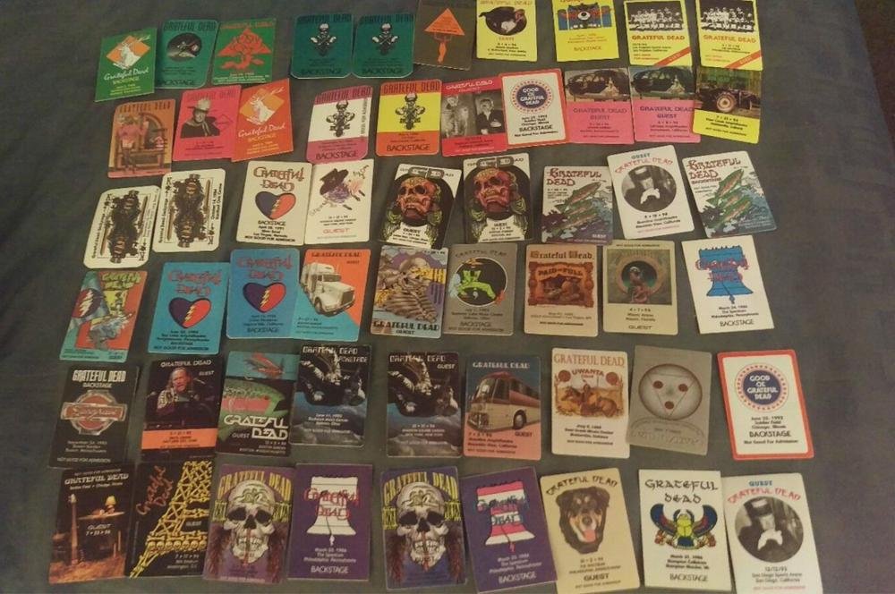 X6 GRATEFUL DEAD UNUSED BACKSTAGE PASSES PASS CONCERT A (1 of 1)