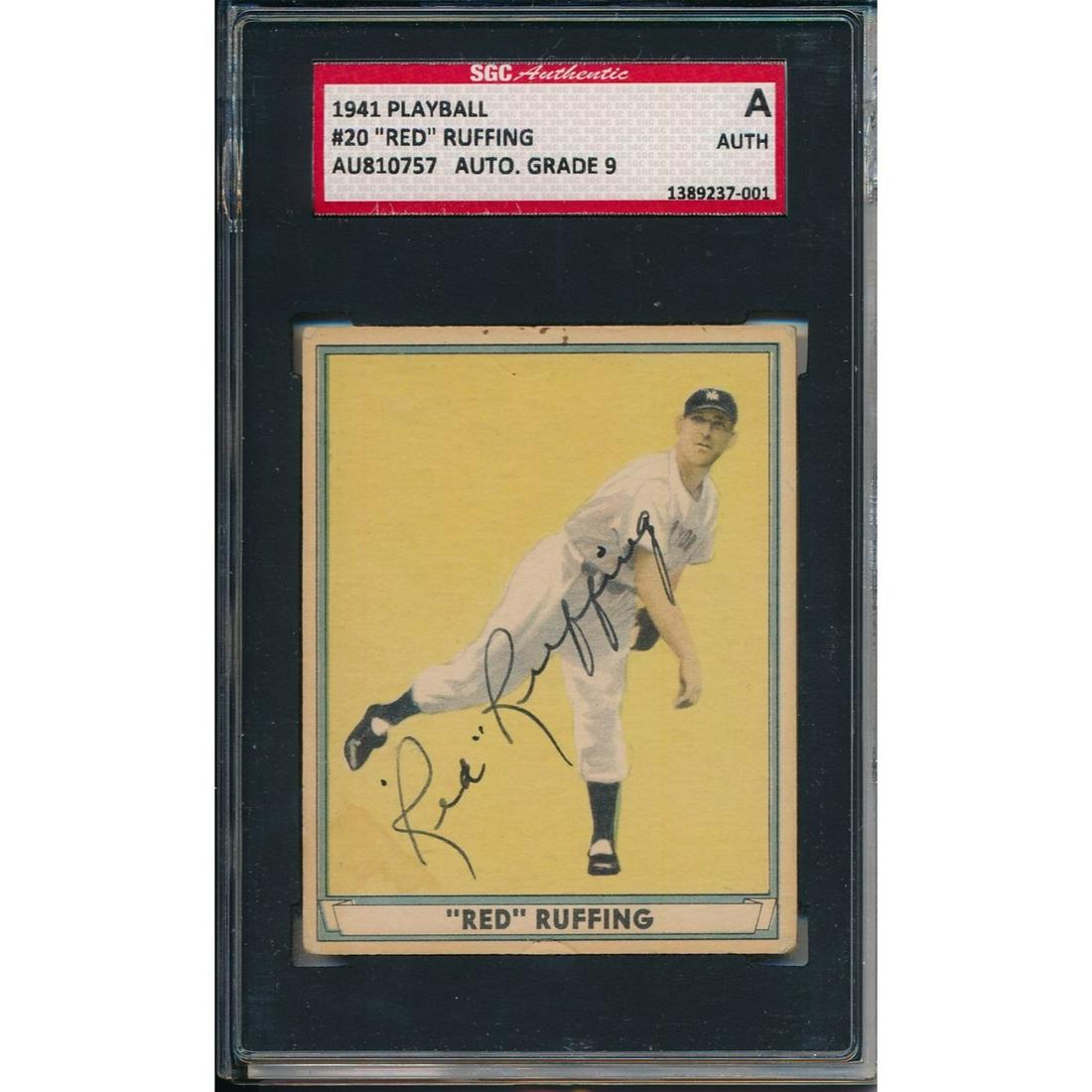 1941 Play Ball #20 Red Ruffing Yankees (1 of 2)