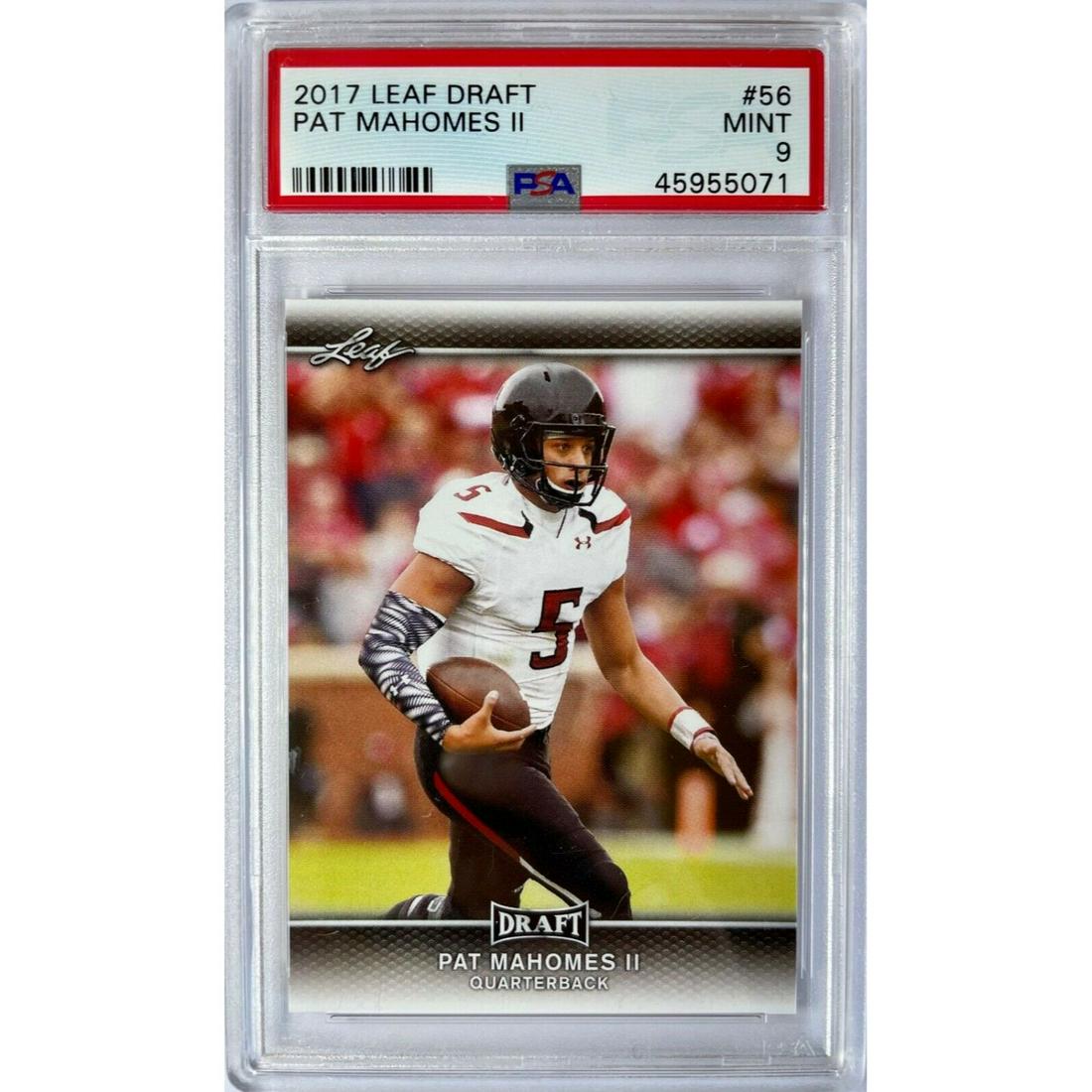 2017 Leaf Draft Patrick Mahomes II #56 MINT PSA 9 (1 of 2)