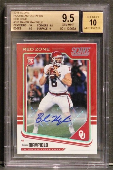 2018 Score Rookie Autographs Baker Mayfield BGS 9.5/10 (1 of 1)
