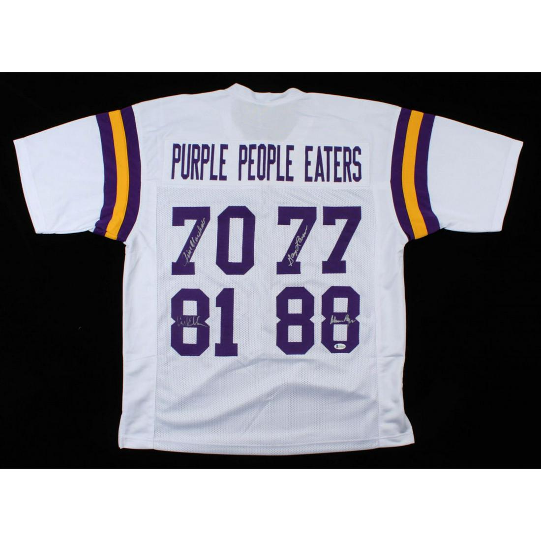 "Purple People Eaters" Jersey Signed by (4) with Alan (1 of 1)