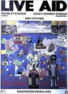 Original 1985 LIVE AID POSTER IN GREAT CONDITION RARE!! (1 of 1)