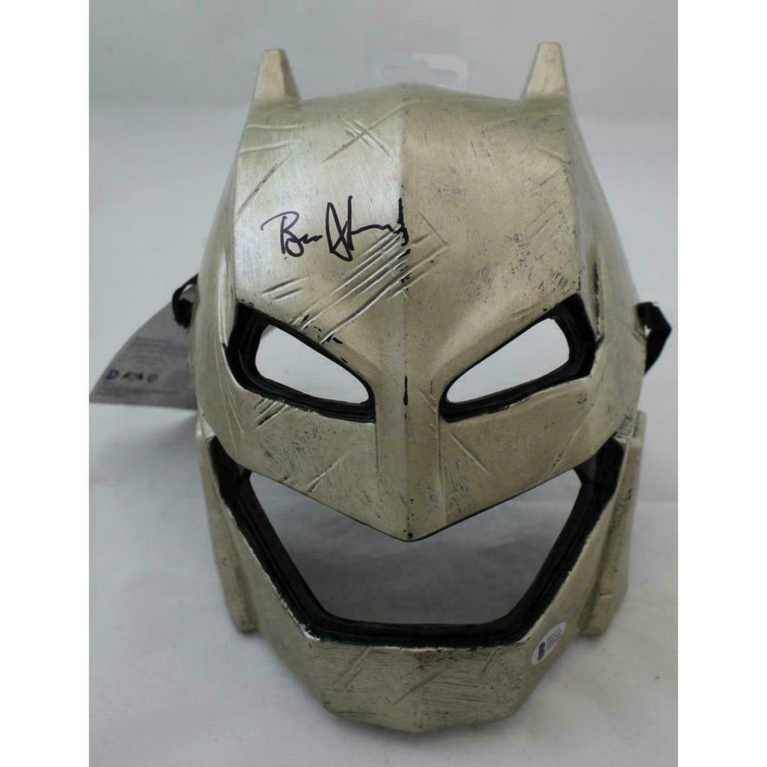 Ben Affleck Autographed/Signed Batman Hard Gold Mask (1 of 1)