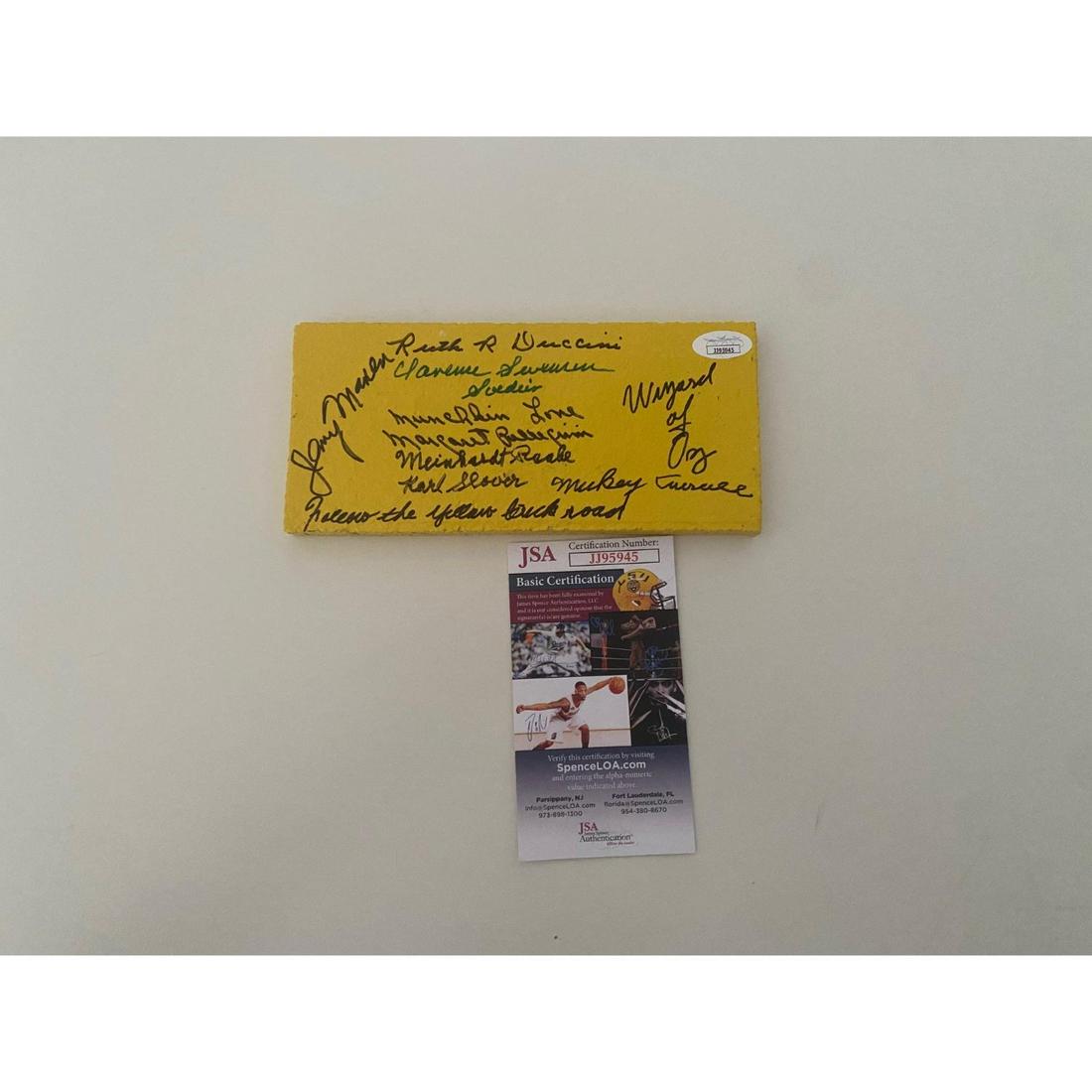 Cast Signed Wizard of Oz Yellow Brick jsa coa (1 of 1)