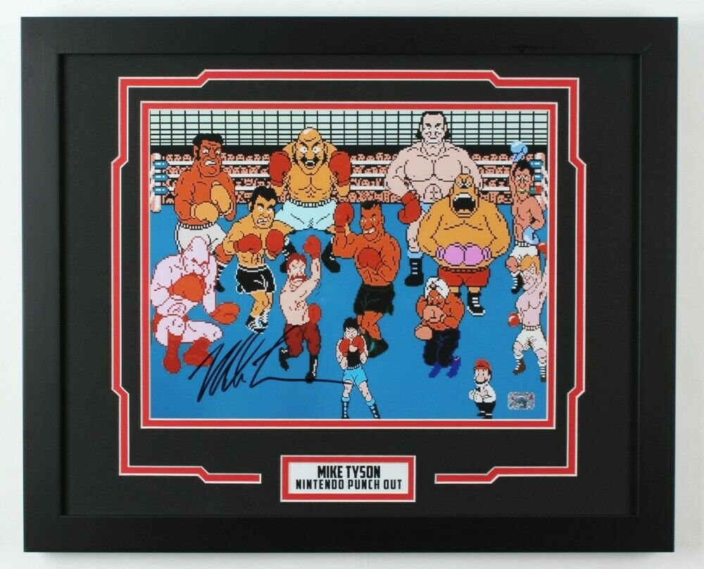 Mike Tyson Signed "Punch-Out!!" 18x22 Custom Framed (1 of 1)
