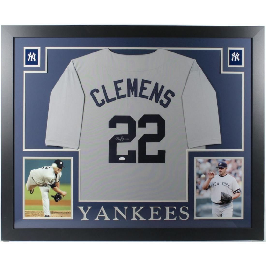 Roger Clemens Signed 35x43 Custom Framed Jersey (JSA (1 of 2)