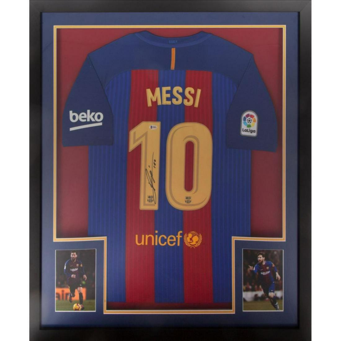 LIONEL MESSI SIGNED AND FRAMED FC BARCELONA JERSEY (1 of 2)