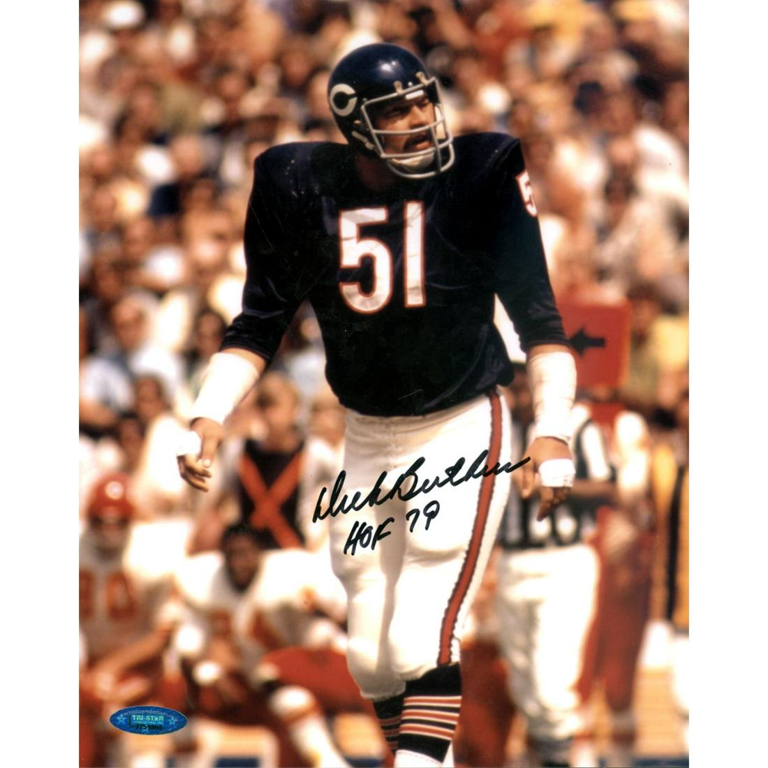 Dick Butkus Autographed 8x10 Photo Chicago Bears "HOF (1 of 1)