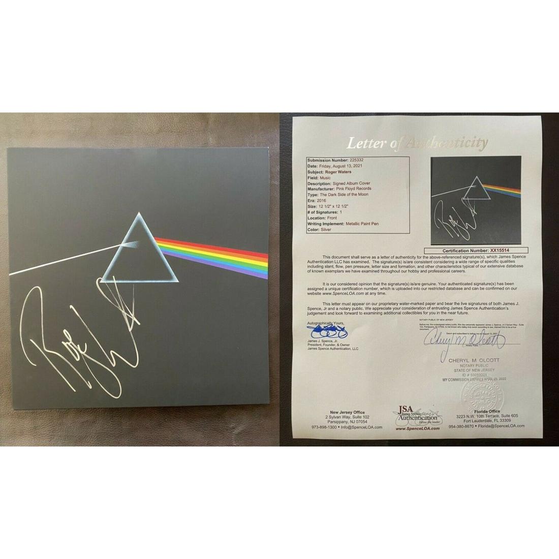 ROGER WATERS SIGNED DARK SIDE OF THE MOON PINK FLOYD (1 of 1)