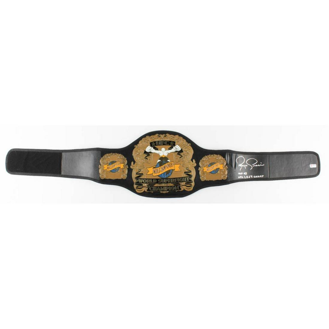 Royce Gracie Signed Full-Size UFC #1 Championship Belt (1 of 2)