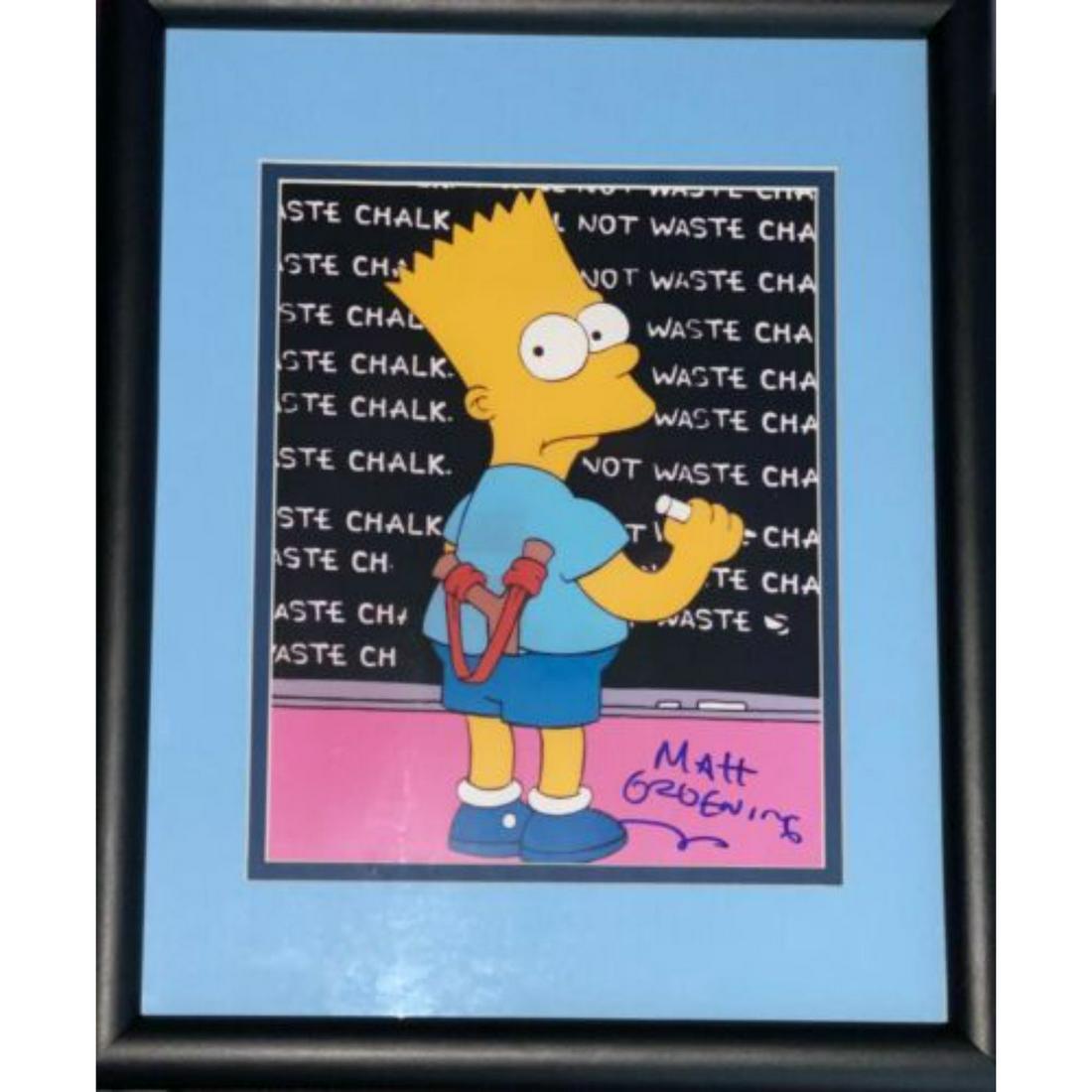 Matt Groening signed Color Photo Framed Display JSA COA (1 of 1)