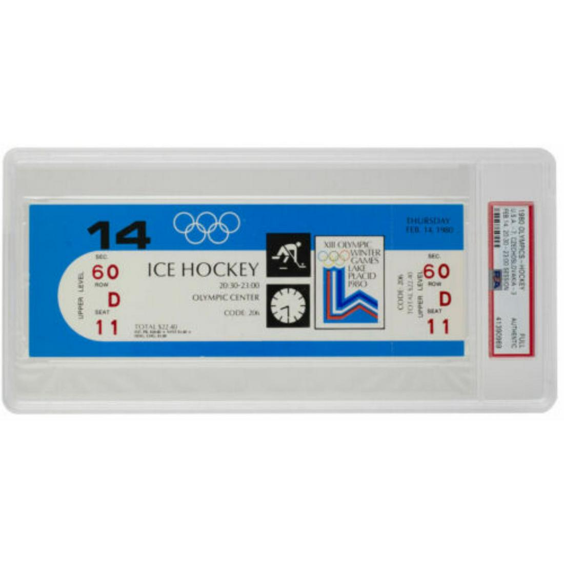 1980 Olympics Hockey Full Ticket Feb. 14th Team USA vs. (1 of 1)