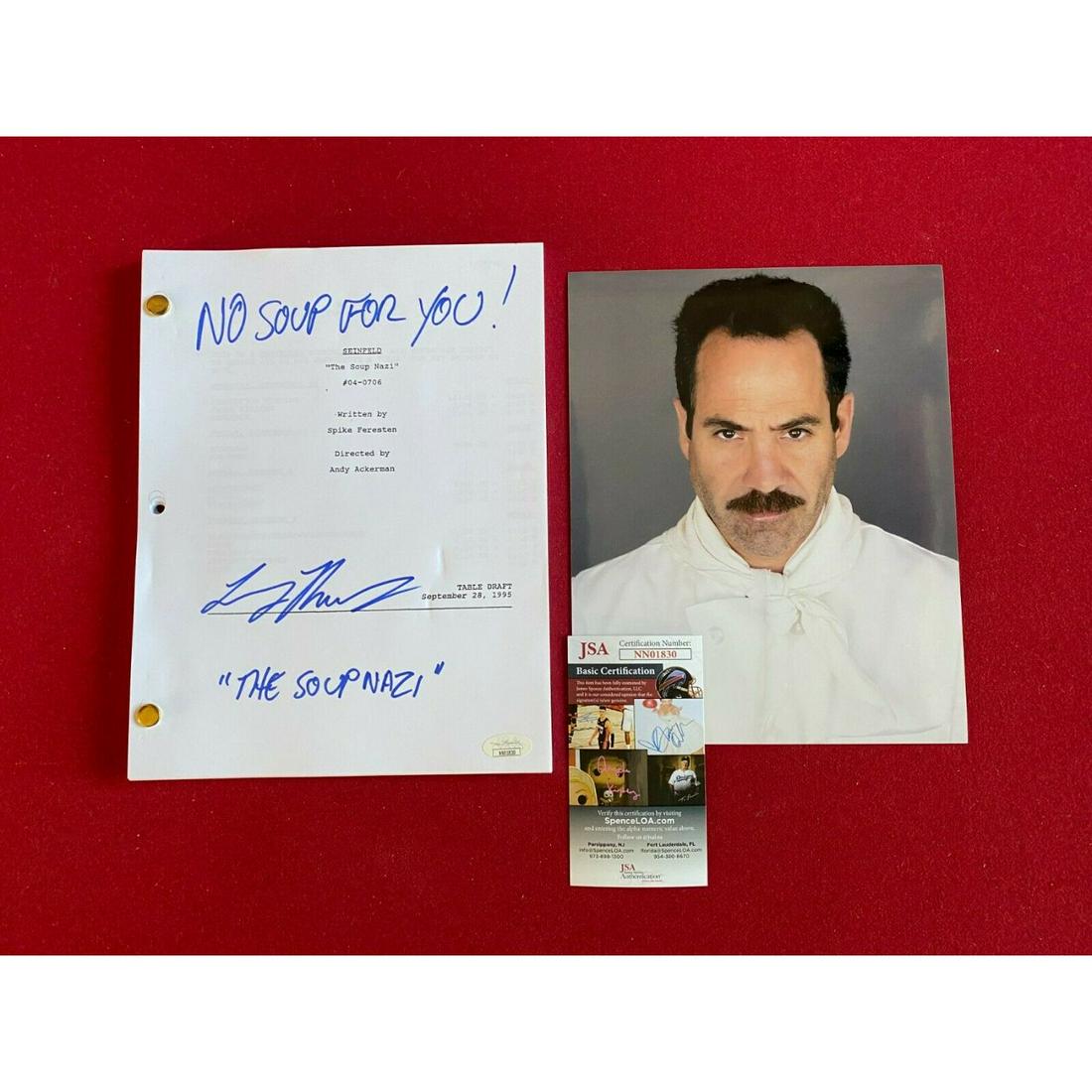 The Soup Nazi, (Larry Thomas) "Autographed" (JSA): The Soup Nazi, (Larry Thomas) "Autographed" (JSA) Episode Script (Seinfeld)