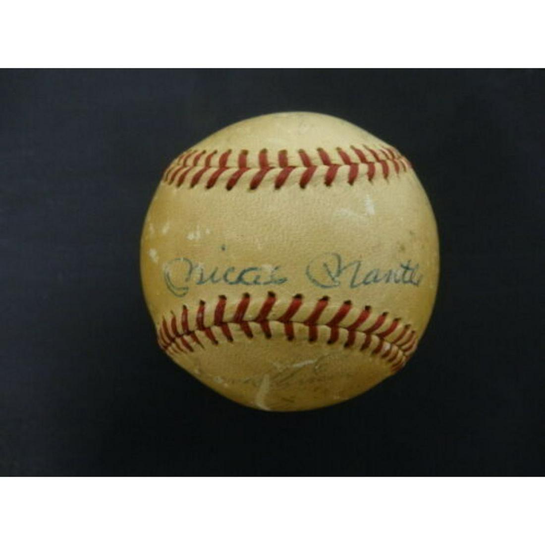 (18) 1959 All-Stars Multi-Signed Baseball Mantle (1 of 1)