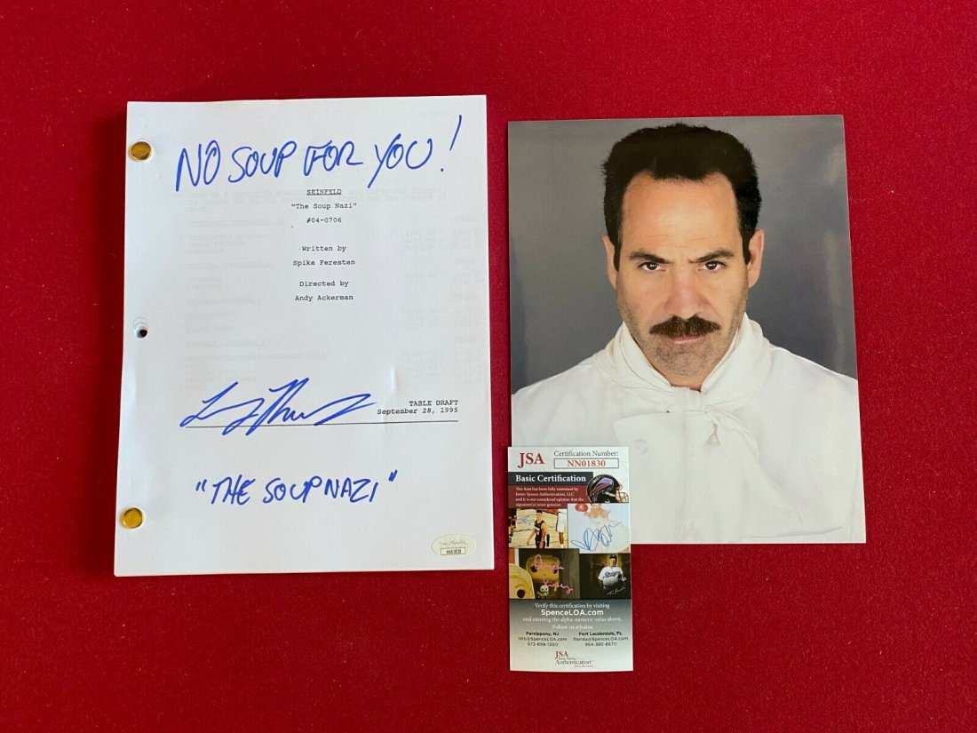 The Soup Nazi, (Larry Thomas) "Autographed" (JSA) Episo: The Soup Nazi, (Larry Thomas) "Autographed" (JSA) Episode Script (Seinfeld)