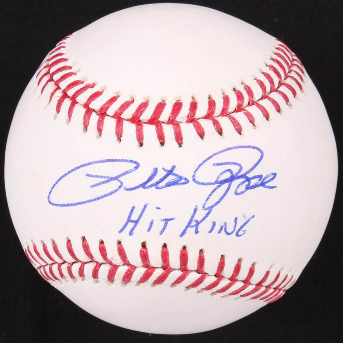 Pete Rose Signed OML Baseball Inscribed "Hit King" (1 of 1)