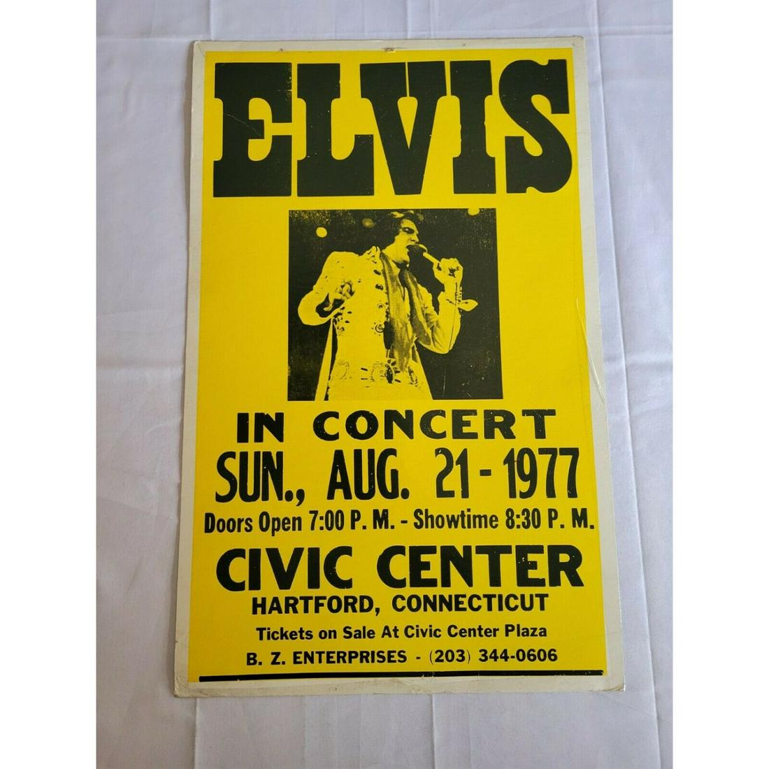Original 1977 ELVIS Concert Poster Civic Center (1 of 1)