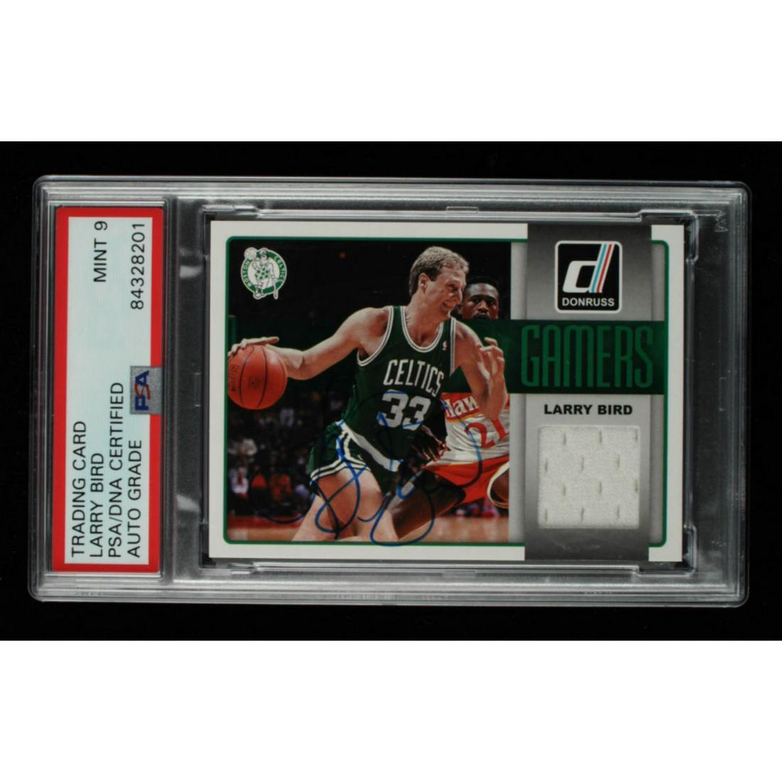 Larry Bird Signed 2014-15 Donruss Gamers Jerseys #12 (1 of 2)