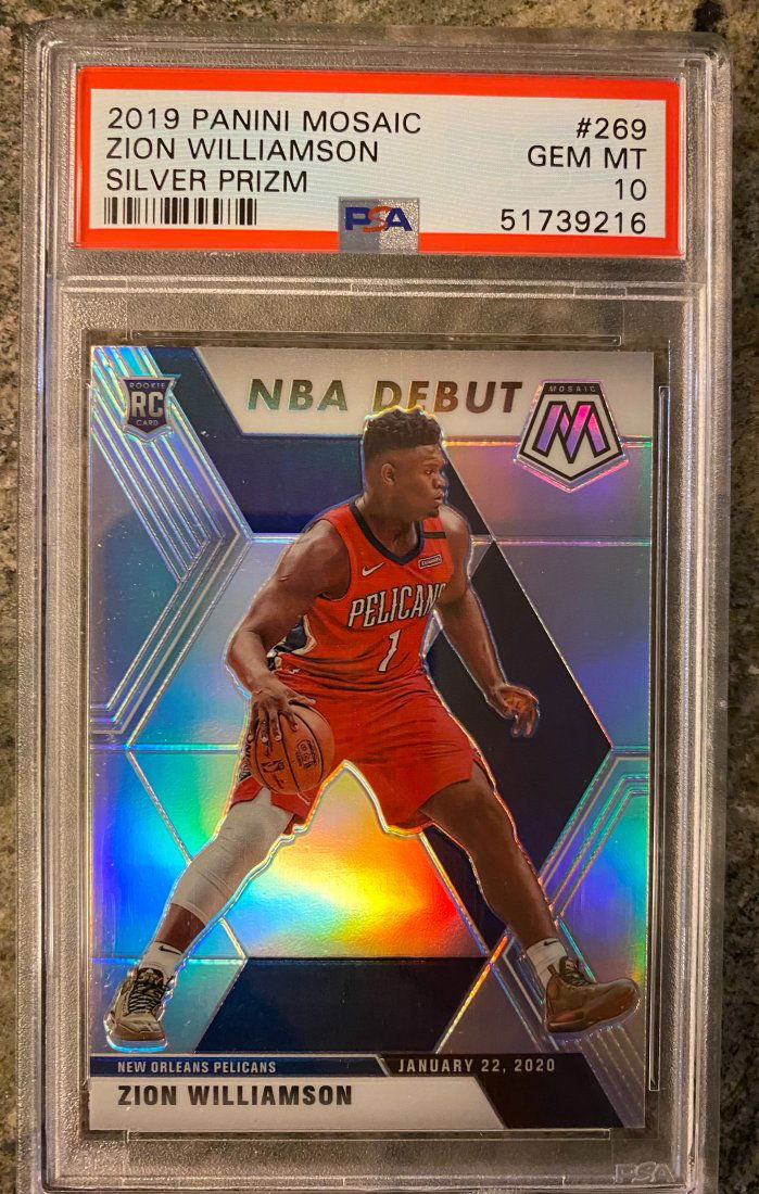 2019 Panini Mosaic Silver Prizm NBA Debut Zion Williams (1 of 2)
